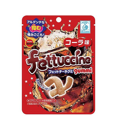 Bourbon 百邦 Fettuccine Gummy 可樂味超彈長條軟糖50g 日本品牌