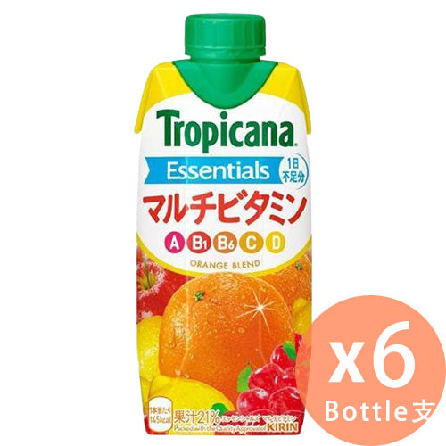 Kirin - 複合維生素 香橙混合果汁 330ml x 6支 (4909411087111_6)[日本直送]