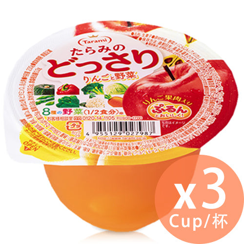 Tarami - 蘋果蔬菜味杯裝啫喱 - 230g x 3杯[日本直送](4955129026850_3)