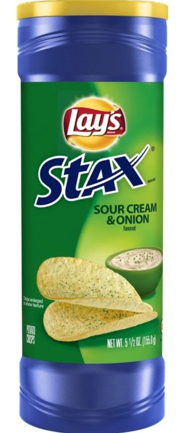 Lay's stax- 洋蔥酸忌廉味薯片(筒裝) 155.9g