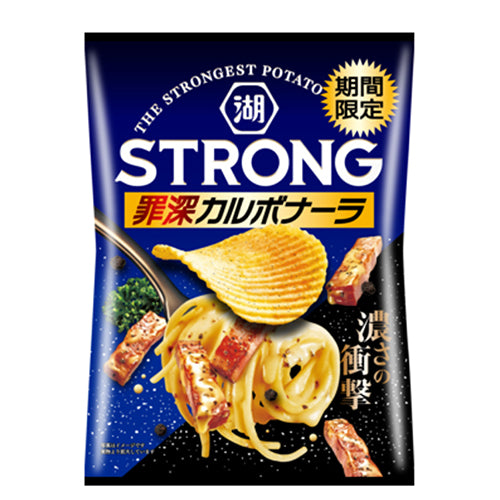 湖池屋 - STRONG 卡邦尼味波浪薯片 80g(4514410168930)[日本直送]