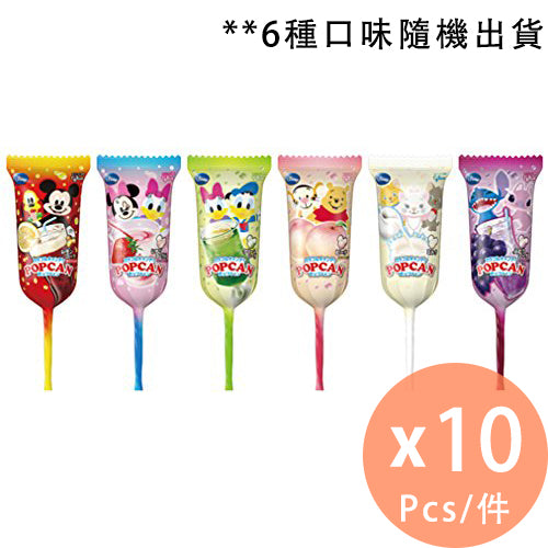 [日本直送] GLICO 固力果 - POPCAN 迪士尼棒棒糖(飲品味)(口味隨機出貨) x 10支