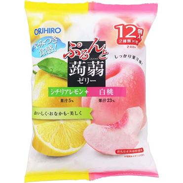 ORIHIRO - 水蜜桃+檸檬味蒟蒻啫喱 240g (20g×12個)  (4571157252216)