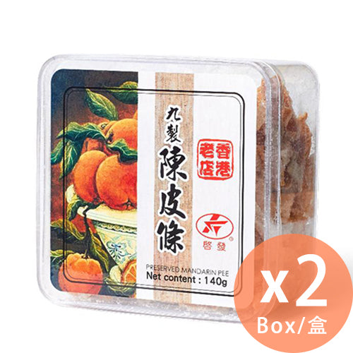 啟發 - 九製陳皮條(盒裝) 140g x 2盒(4893119043381_2) #香港製造