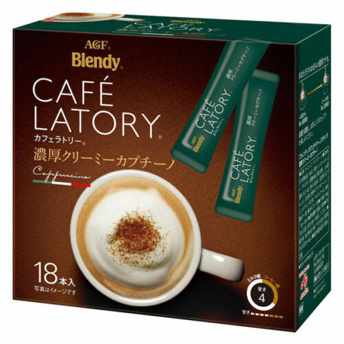 AGF - Blendy Cafe Latory 濃厚意式泡沫咖啡(18本入)(4901111406209)[日本直送]