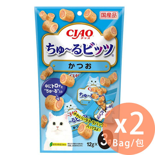 INABA - CIAO流心粒粒- 鰹魚味 (12g x 3袋入) x 2包(4901133719172_2) #Churu貓小食 #CS-173
