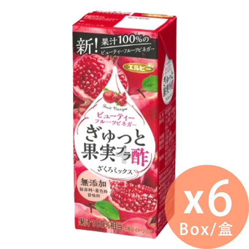 ELBEE - 日本石榴果汁醋 200ml x 6盒(4901277251484_6)[日本直送]