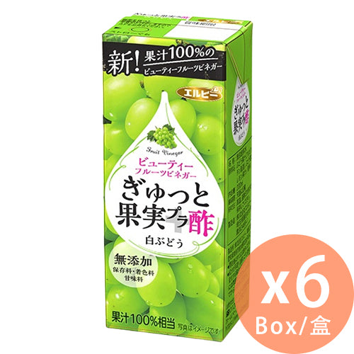 ELBEE - 日本青提果汁醋 200ml x 6盒(4901277251507_6)[日本直送]