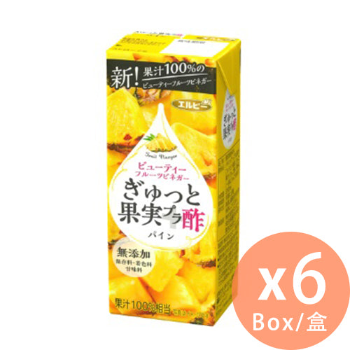 ELBEE - 日本菠蘿果汁醋 200ml x 6盒(4901277251538_6)[日本直送]