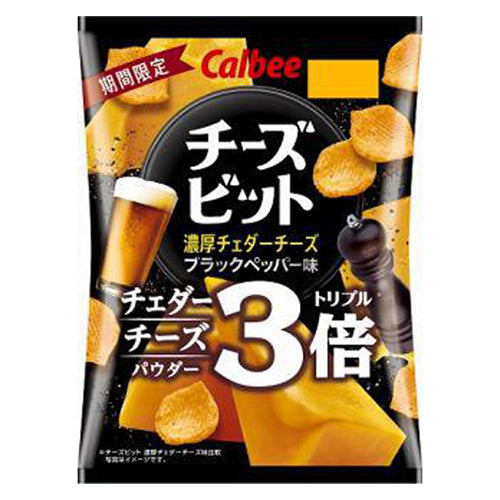 Calbee - Cheese Bit - 濃厚黑胡椒味 芝士脆片 - 55g (4901330201586)[日本直送]
