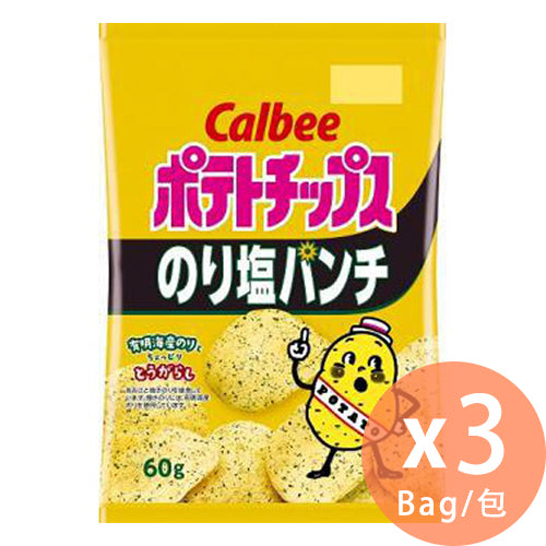 [日本直送] Calbee - CALBEE POTATO CHIPS 紫菜鹽味薯片 60g x 3包