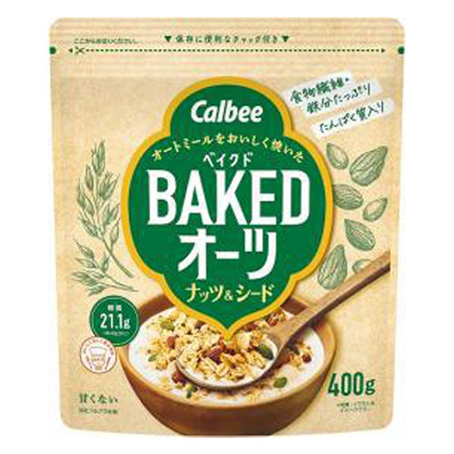 Calbee - BAKED - 堅果燕麥穀物片 - 400g (4901330746025)[日本直送] #健康 #早餐