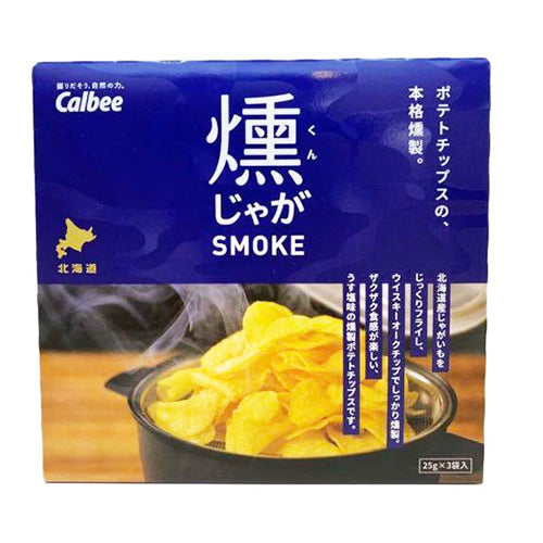 Calbee - 北海道限定 燻Smoke 薯片 (25g x3袋入)[日本直送(4901330916510) #北海道限定
