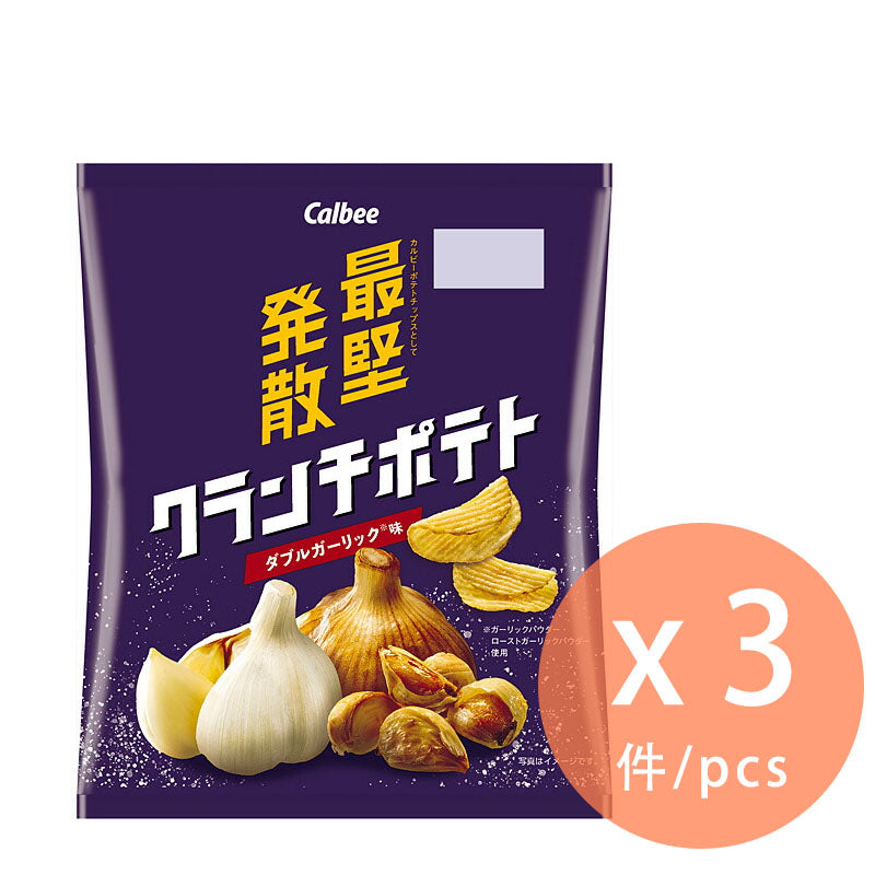 [日本直送] Calbee - CRANCH - 雙重蒜味薯片 60g x 3包