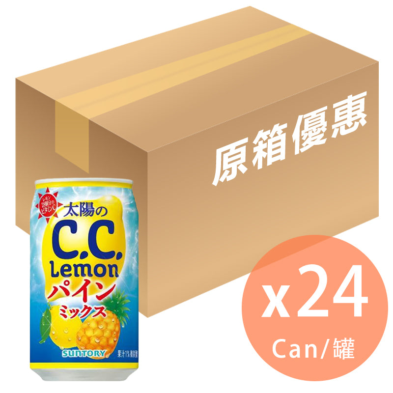 [原箱]CC LEMON - 有氣檸檬菠蘿飲品 350ml X 24罐(4901777375482_24)