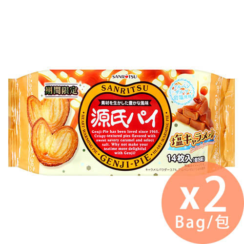 三立製菓 - 焦糖鹽味蝴蝶酥(14枚入) 105g x 2包(4901830164503_2)[日本直送]