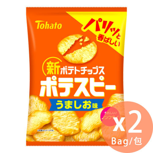 TOHATO 桃哈多 - Potespy 岩鹽味薯片 55g x 2包(4901940112319_2) [日本直送]