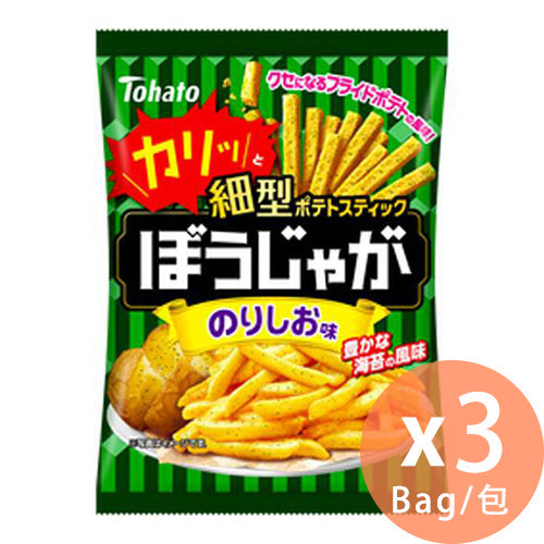TOHATO - 紫菜味幼脆薯條 60g x 3包(4901940113040_3)[日本直送]