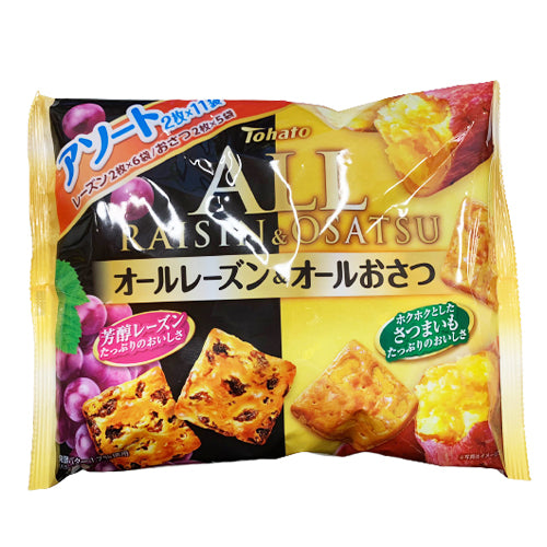 TOHATO 桃哈多 - ALL 雙式提子&甜薯餅乾 192g (2枚 x 11袋)[日本直送](4901940340125)