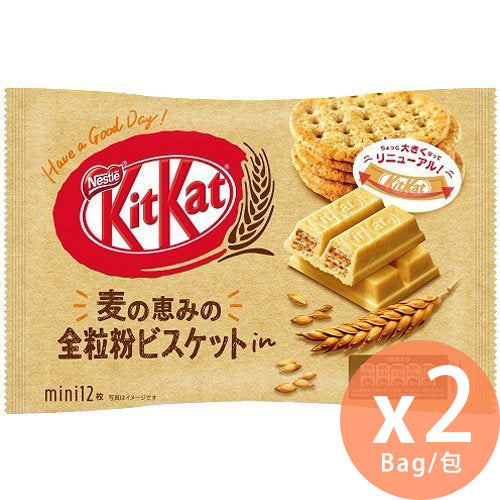 Kitkat - 雀巢 - 迷你全麥 KitKat - 12枚 x 2 [日本直送](4902201178167_2)