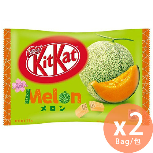 雀巢Kitkat - 迷你哈密瓜味 KitKat - 127.6g (11枚) x 2包[日本直送](4902201178785_2)
