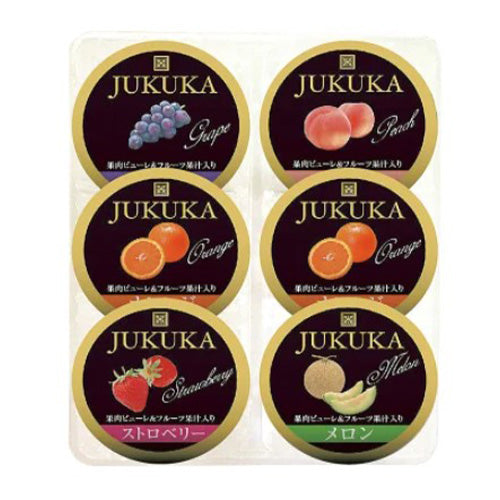 金澤兼六製菓 - 日本Jukuka雜錦水果布丁禮盒 (6個裝) (4932123005302)