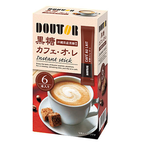 Doutor - 黑糖咖啡歐蕾即溶咖啡(盒裝) - (13g*6本入) (4932707028970)[日本直送]
