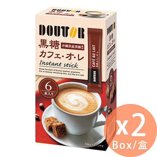 Doutor - 黑糖咖啡歐蕾即溶咖啡(盒裝) - (13g*6本入) x 2盒(4932707028970_2)[日本直送]