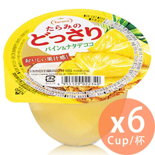 [原箱]Tarami - 菠蘿味杯裝啫喱 - 230g x 6杯[日本直送](4955129022340_6)
