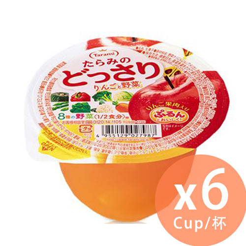 [原箱]Tarami - 蘋果蔬菜味杯裝啫喱 - 230g x 6杯[日本直送](4955129027987_6)