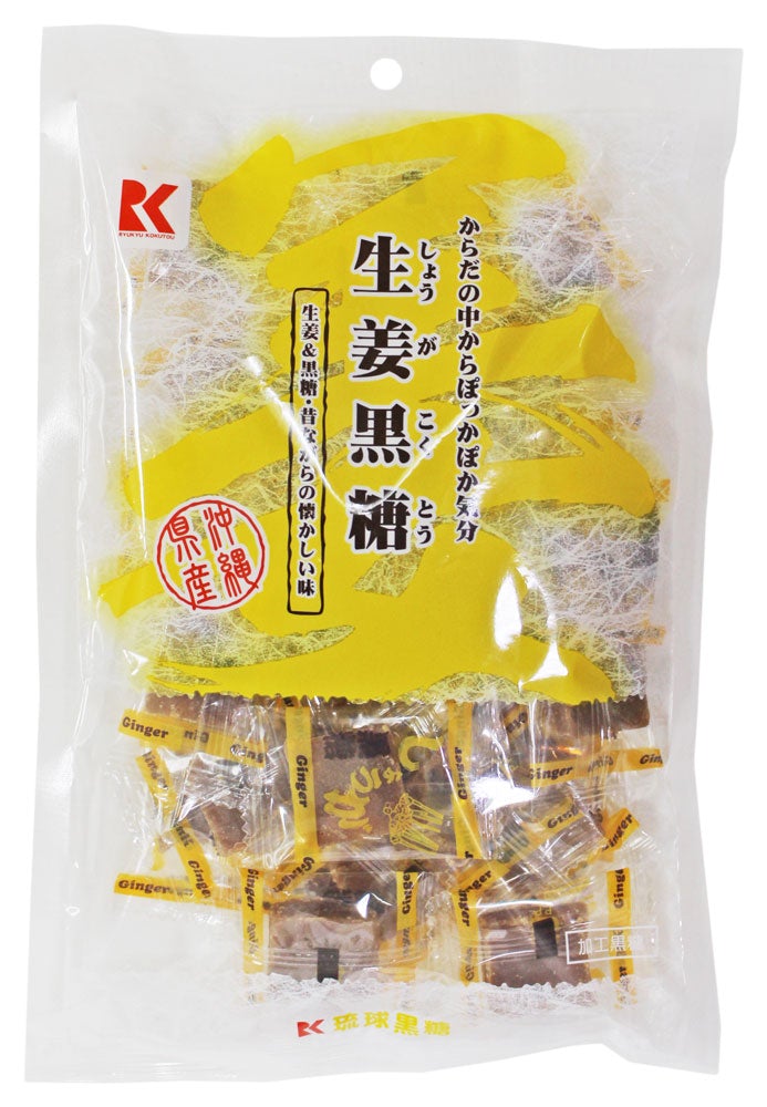 琉球黒糖 - 生薑黑糖塊(獨立包裝) 160g (4995128230124)