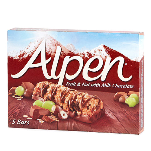 Alpen 營養麥朱古力水果果仁棒, 五條裝 (29g x 5) (5010029211030)
