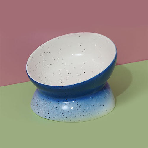 全城熱賣 - 漸變色高腳陶瓷寵物碗 (藍色) (6941322742558)#寵物用品