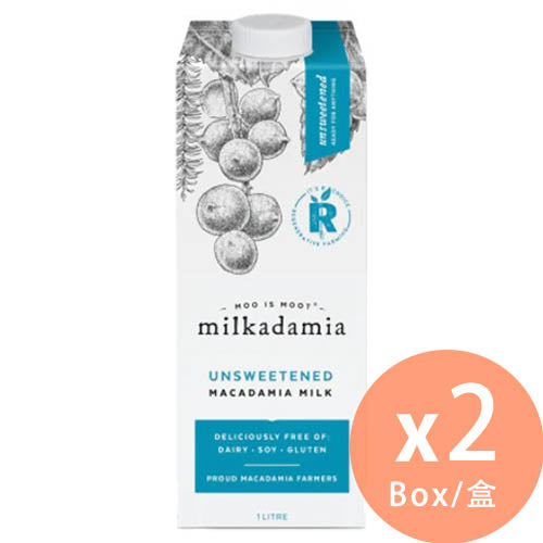 Milkadamia - 美國無麩質無糖澳洲堅果植物奶 946ml x 2盒(858045004299_2)[平行進口]