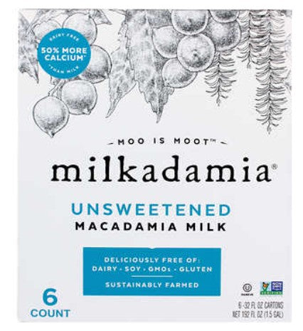 [原箱]Milkadamia - 美國無麩質無糖澳洲堅果植物奶 946ml x 6盒(858045004664)[平行進口]