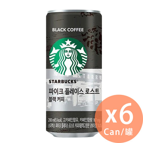 Starbucks - 帕克市黑咖啡 200ml x 6罐(8801037074109_6)[韓國直送]