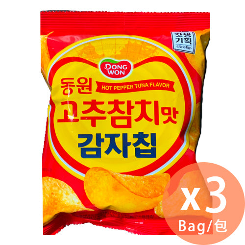 DONGWON - 紅椒吞拿魚味薯片 50g x 3包(8801047114857_3)[韓國直送]