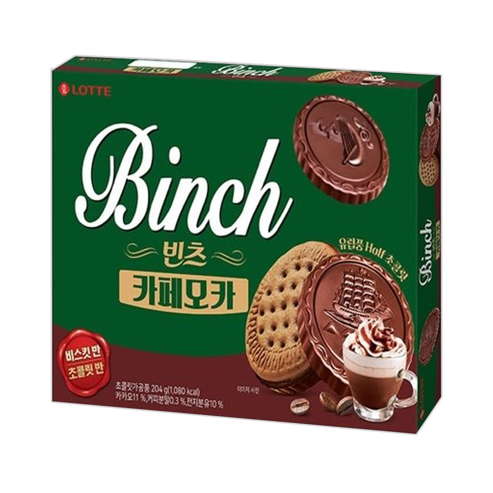 Lotte - Binch朱古力咖啡餅 204g(8.5g x 24塊)(獨立包裝)(韓國直送)(8801062875405)