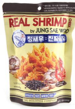 TMG Holdings - REAL SHRIMP - 黑椒蒜味脆蝦頭 - 60g [韓國直送] [炸蝦頭] (8809300461472)