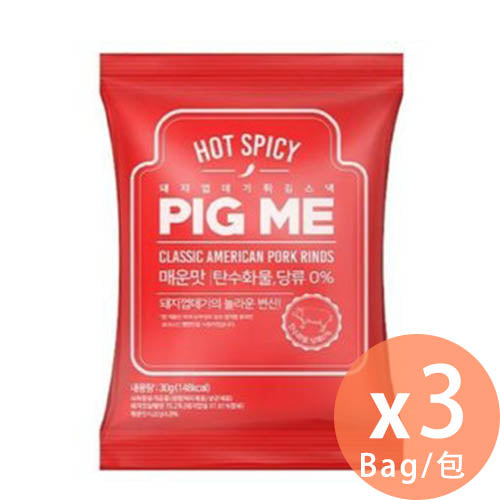 ACE M&T - Pig me - (辣味) 炸豬皮脆脆 - 30g x 3包(8809720820002_3)[韓國直送]