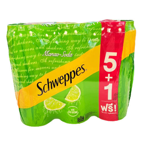 泰國玉泉 Schweppes -  Soft Drink Lemon-soda Can 330 ML 青檸汽水 330ML(6罐裝)