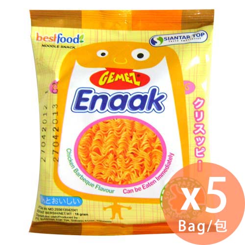 GEMEZ Enaak - 韓版 印尼原味小雞點心麵 (16g x 5包) (8886013505181)